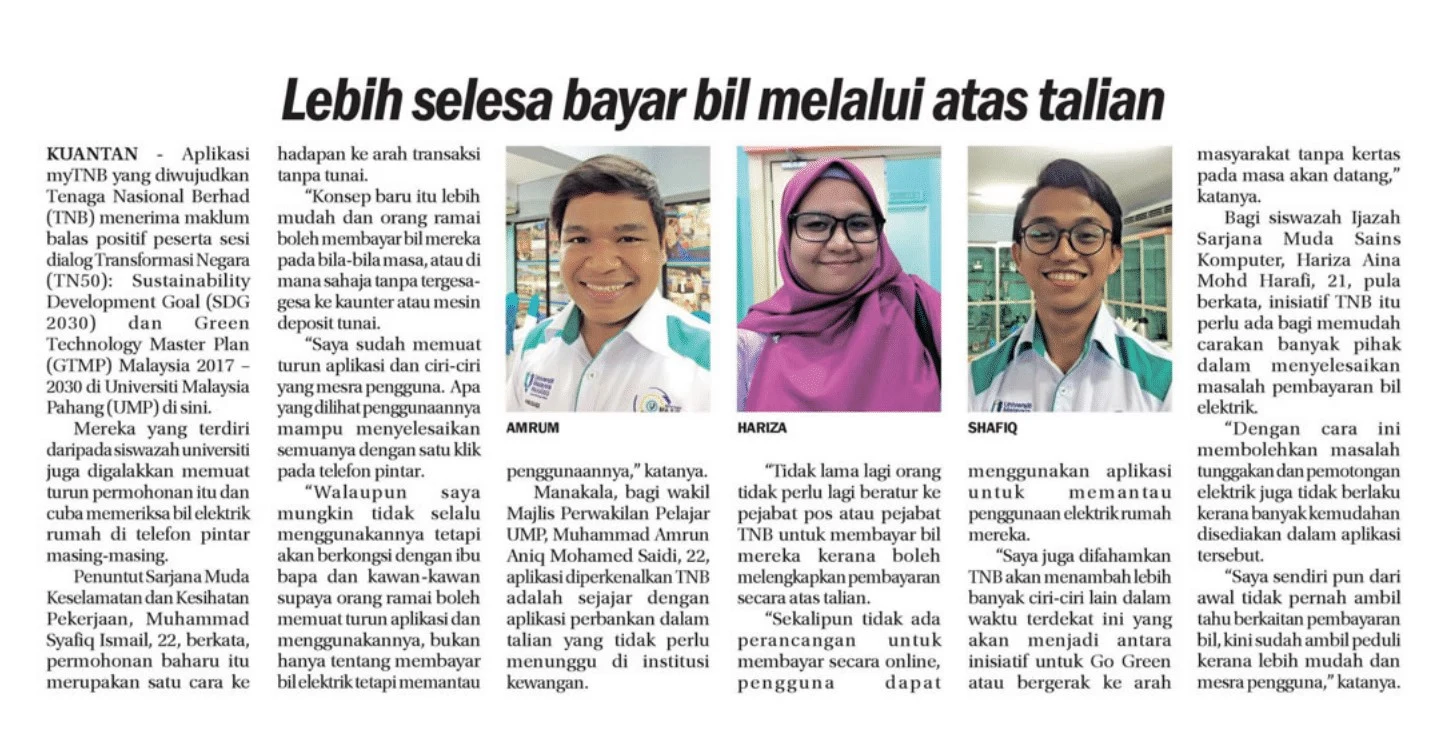Press clipping: Lebih Selesa Bayar Bil Melalui Atas Talian